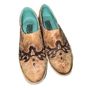 Corral Boots Womens Sz 8.5 Embroidery Western Slip On Sneakers SRA